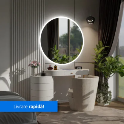 Oglinda Rotunda Iluminata cu LED - Model Delhi