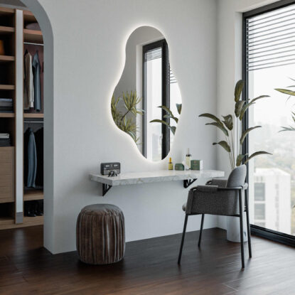 Oglinda decorativa neregulata cu iluminare LED- Alicante