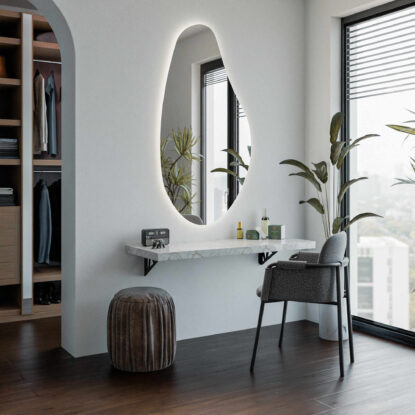 Oglinda decorativa neregulata cu iluminare LED- Kobe