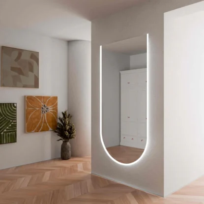 Oglinda semiovala cu iluminare LED - Capri